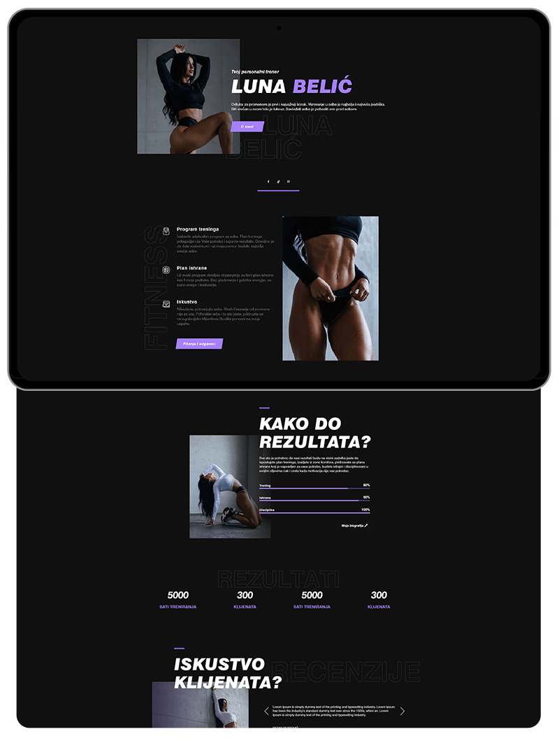 Kha Concepts Web Dizajn Luna Belic Fitness Desktop