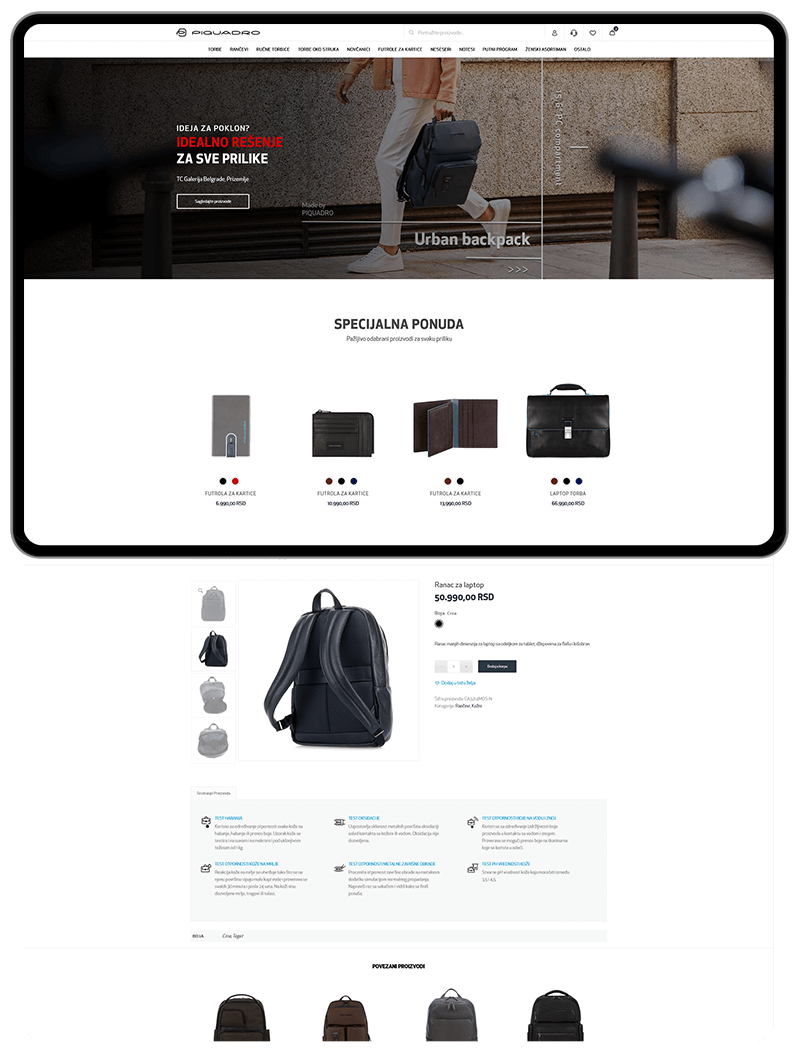 Kha Concepts Web Dizajn i Development-Piquadro-desktop Kha Concepts Web Dizajn i Development Piquadro desktop